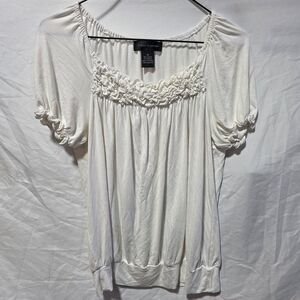 White Smocked Top